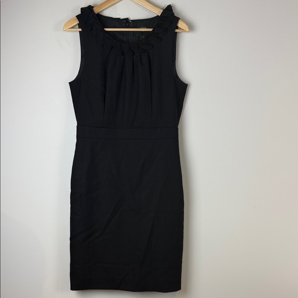 J.Crew Factory Leigh Suiting Dress Black Size 8